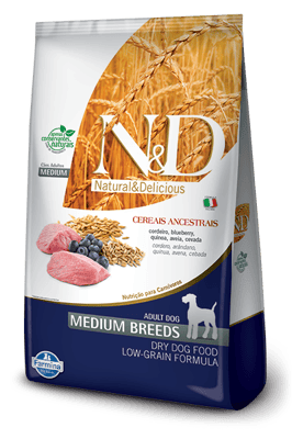 Ração N&D Ancestral Grain Cordeiro Medium - 10,1Kg