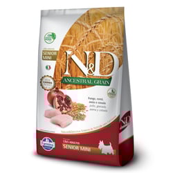 Ração N&D Ancestral Grain Frango Para Cães Sênior De Porte Mini - 800G - 800 Gramas