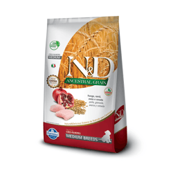 Ração N&D Ancestral Grain Para Filhotes De Raças Médias Sabor Frango E Romã - 2,5Kg - 2,5 Kilos