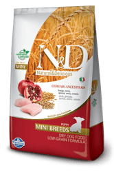 Ração N&D Low Grain Frango Puppy Mini - 2,5Kg