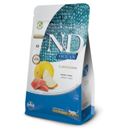 Ração N&D Ocean Salmão E Melão Para Gatos Adultos Castrados - 1,5Kg - 1,5 Kilos