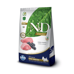 Ração N&D Prime 2.5Kg Para Cães Adultos Raças Pequenas - Cordeiro E Blueberry - 2,5 Kilos