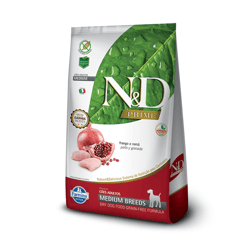 Ração N&D Prime Para Cães Adultos Médios Sabor Frango - 2,5Kg - 2,5 Kilos