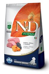 Ração N&D Pumpkin Cordeiro Para Cães Filhotes Médios - 2,5Kg