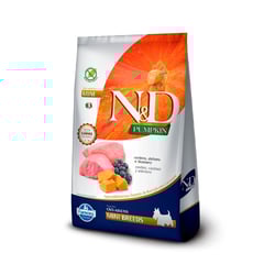 Ração N&D Pumpkin Para Cães Adultos Mini Cordeiro - 10,1Kg - 800 Gramas