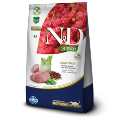 Ração N&D Quinoa Feline Digestion Para Gatos Adultos Cordeiro - 1,5Kg - 1,5 Kilos
