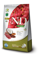 Ração N&D Quinoa Skin & Coat Pato Para Cães - 2,5Kg