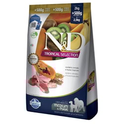 Ração N&D Tropical Selection Cordeiro Para Cães Adultos Médio E Grande - 2Kg + 500G Grátis