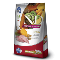 Ração N&D Tropical Selection Frango Para Gatos Adultos Castrados - 7Kg - 400 Gramas