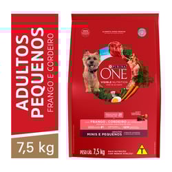 Ração Nestlé Purina One Frango E Cordeiro Para Cães Adultos Mini E Pequeno - 7,5 Kilos