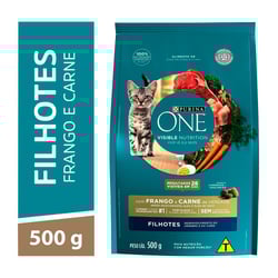 Ração Nestlé Purina One Para Gatos Filhotes Sabor Frango E Carne - 500 Gramas