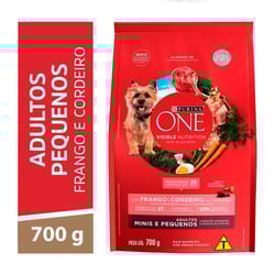 Ração Nestlé Purina One Sabor Frango E Cordeiro Para Cães Adultos De Porte Mini E Pequeno - 700 Gramas