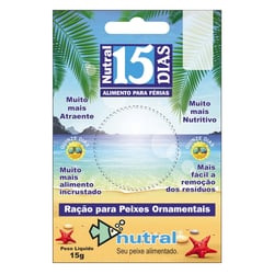 Ração Nutral Férias Para Peixes Ornamentais - 15G