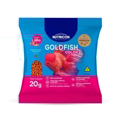 Ração Nutricon Goldfish Color Para Peixes - 20G