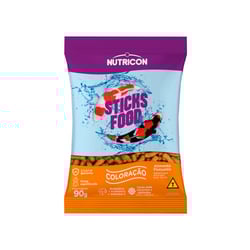 Racao Nutricon Sticks Food Coloracao Para Peixes - 90 Gramas