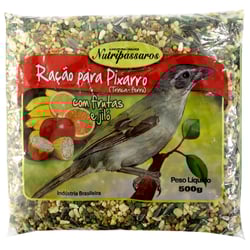Ração Nutripássaros Para Trinca-Ferro Com Frutas E Jiló - 500G
