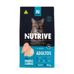 Ração Nutrive Frango E Arroz Para Gatos Adultos - 10,1Kg