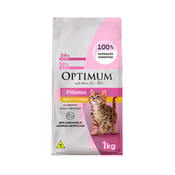Ração Optimum Gatos Filhotes Frango - 1Kg - 1 Kilo
