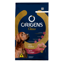 Ração Origens Class Carne E Frango Para Cães Adultos - 15Kg - 15 Kilos