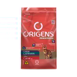 Ração Origens Para Gatos Adultos Castrados Sabor Carne - 1Kg - 1 Kilo