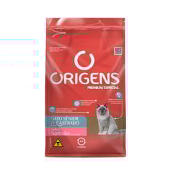 Ração Origens Salmão Para Gatos Sênior 7+ Castrados - 1Kg - 1 Kilo
