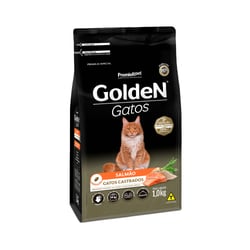 Ração Para Gatos Adultos Castrados Golden Sabor Salmão - 1Kg - 1 Kilo