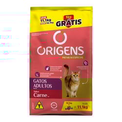 Ração Para Gatos Adultos Sabor Carne Origens - 11,1Kg