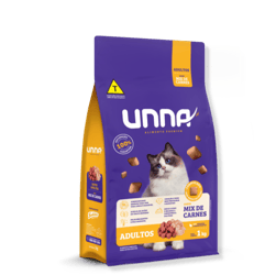Ração Para Gatos Adultos Unna Mix De Carnes 10,1Kg - 1 Unidade