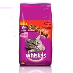 Ração Para Gatos Adultos Whiskas Carne - 2,7Kg
