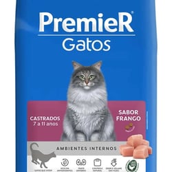 Ração Para Gatos Castrados 7 A 11 Anos Premier Frango - 7,5Kg - 7,5 Kilos