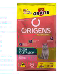 Racao Para Gatos Castrados Salmao Bonus Bag Origens 11,1Kg