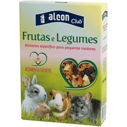 Ração Para Roedores Frutas E Legumes Alcon Club 75G - 1 Unidade