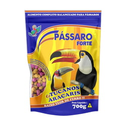 Ração Pássaro Forte Para Tucanos E Araçaris - 700G