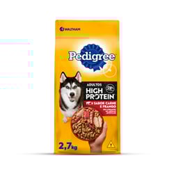 Ração Pedigree High Protein Para Cães Adultos Sabor Carne E Frango - 2,7Kg - 2,7 Kilos