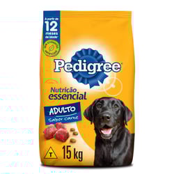 Ração Pedigree Nutrição Essencial Carne 15Kg Para Cães Adultos De Raças Médias E Grandes - 15 Kilos