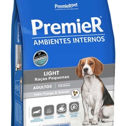 Ração Premier Ambientes Internos Light Para Cães Adultos Sabor Frango & Salmão - 12Kg - 12 Kilos