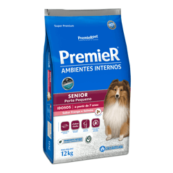 Ração Premier Cães Sênior +7 Raças Pequenas Ambientes Internos Frango E Salmão - 1Kg - 1 Kilo