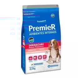 Ração Premier Dermacare Sabor Salmão Para Cães Adultos De Raças Pequenas - 2,5Kg - 1 Kilo