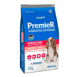 Ração Premier Dermacare Sabor Salmão Para Cães Adultos De Raças Pequenas Ambientes Internos - 12Kg - 1 Kilo