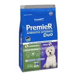 Ração Premier Duo Cordeiro & Peru Para Cães Adultos De Raças Pequenas - 2,5Kg