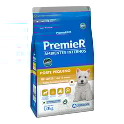 Ração Premier Filhotes Raças Pequenas Frango E Salmão - Ambientes Internos 1Kg - 1 Kilo