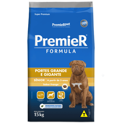 Ração Premier Fórmula Para Cães Sênior De Raças Grandes E Gigantes Sabor Frango - 15Kg