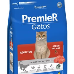 Ração Premier Gatos Adultos Ambientes Internos Salmão 500G - 1 Unidade - 500 Gramas