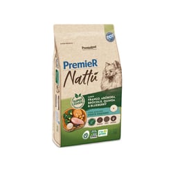 Ração Premier Nattú Adultos Raças Pequenas Sabor Frango E Vegetais - 10Kg - 10,1 Kilos