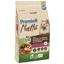 Ração Premier Nattú Frango E Mandioca Para Adultos De Raças Pequenas - 10Kg - 10,1 Kilos