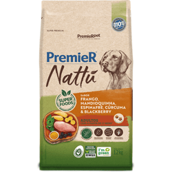 Ração Premier Nattu Para Cães Adultos Sabor Mandioquinha - 12Kg