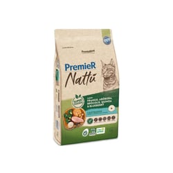 Ração Premier Nattu Sabor Abóbora Para Gatos Adultos Castrados - 7,5 Kilos