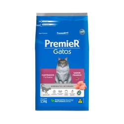 Ração Premier Para Gatos 7 A 11 Anos Castrados Sabor Frango - 1,5Kg - 1,5 Kilos