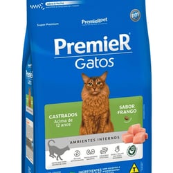 Ração Premier Para Gatos Castrados Acima De 12 Anos Sabor Frango - 1,5Kg - 1,5 Kilos