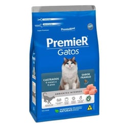 Ração Premier Para Gatos Castrados De 6 Meses A 6 Anos Sabor Frango - 7,5Kg